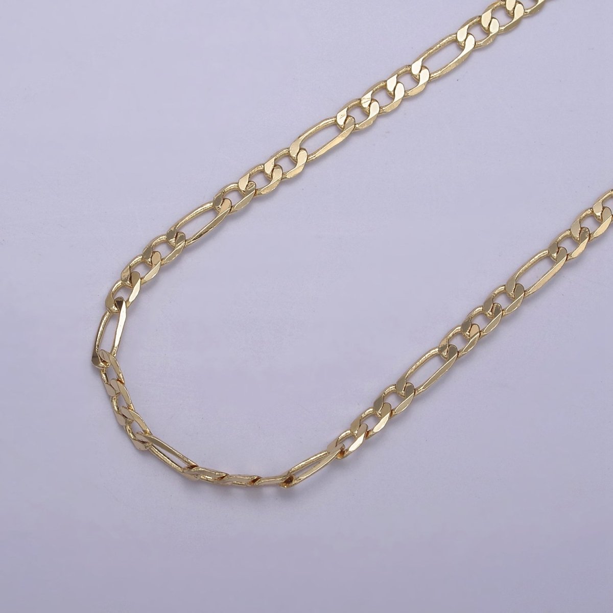 High Quality Gold Plated Figaro Chain Necklace | 18" & 20" | Unisex Minimalist