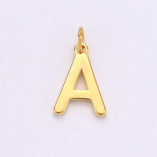 Gold Initial Pendant A-Z | High Quality Gold Plated Letter Charm