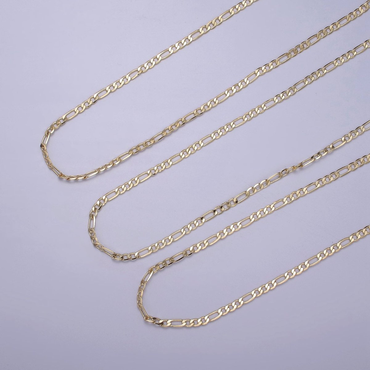 High Quality Gold Plated Figaro Chain Necklace | 18" & 20" | Unisex Minimalist