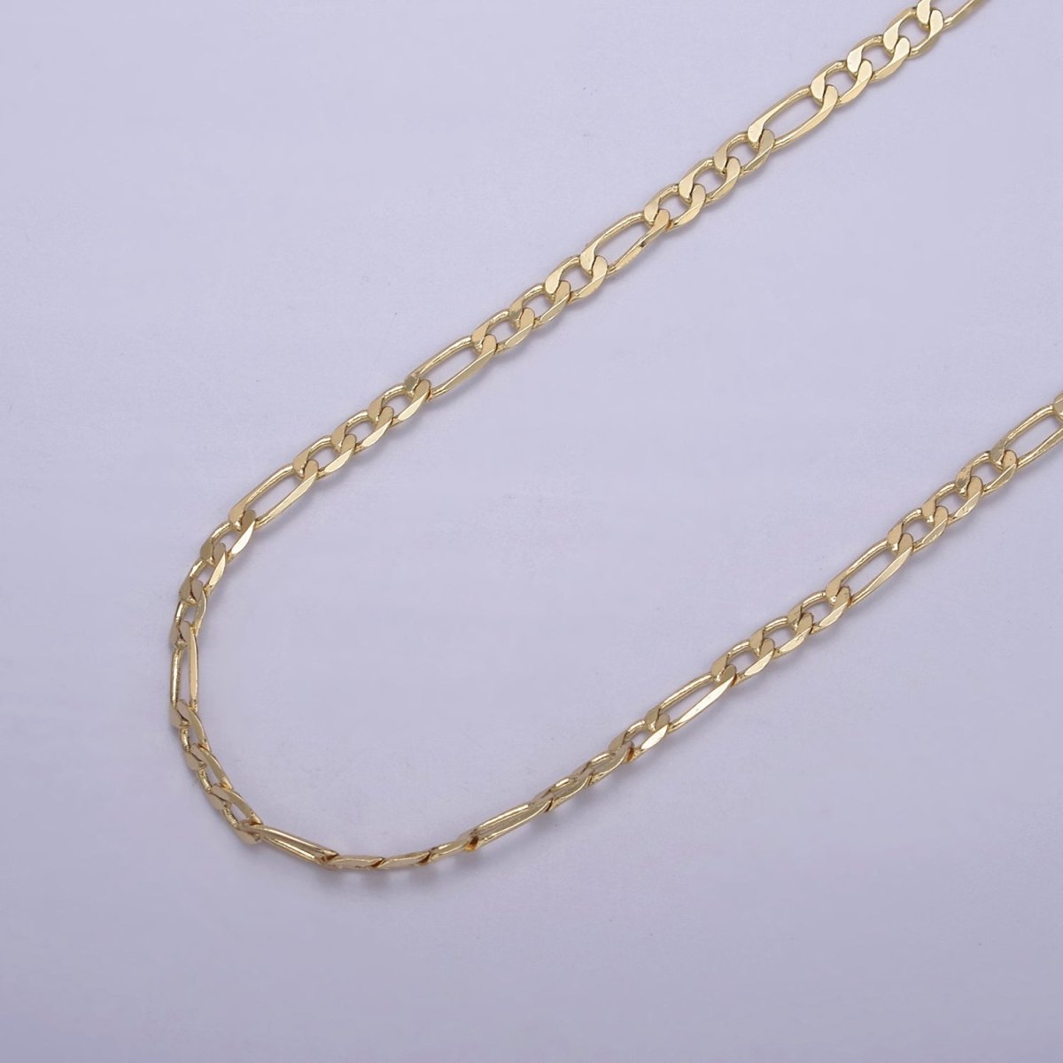 High Quality Gold Plated Figaro Chain Necklace | 18" & 20" | Unisex Minimalist