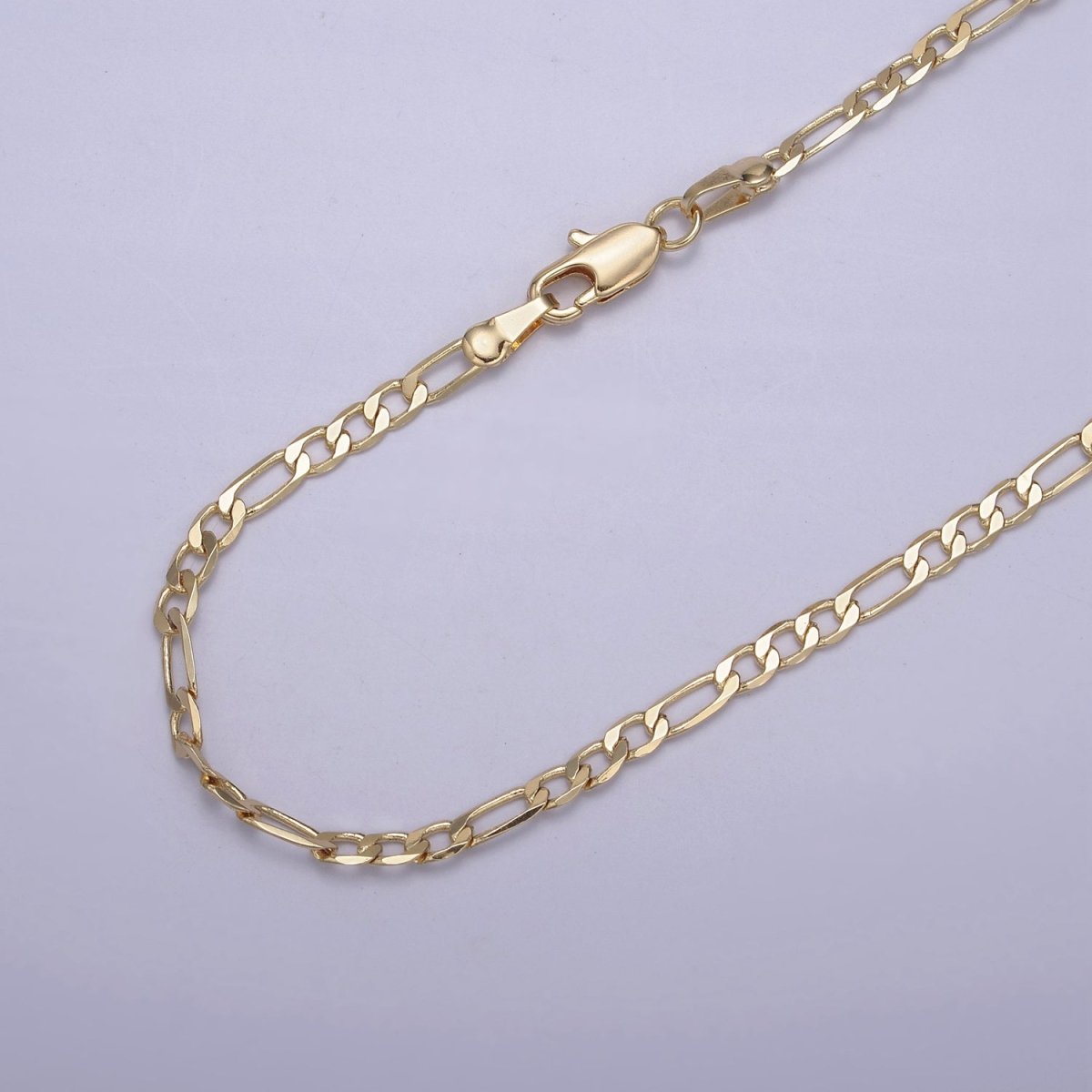 High Quality Gold Plated Figaro Chain Necklace | 18" & 20" | Unisex Minimalist