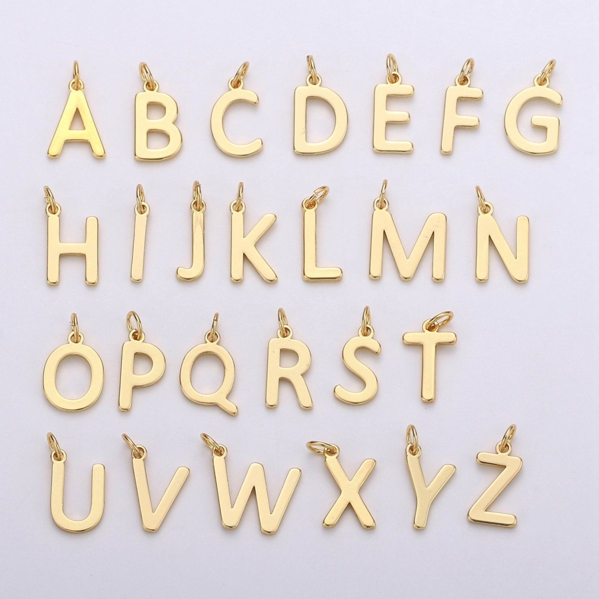 Gold Initial Pendant A-Z | High Quality Gold Plated Letter Charm
