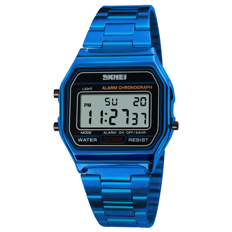 Luxury Retro Digital Sport Watch for Men — Stopwatch & Alarm