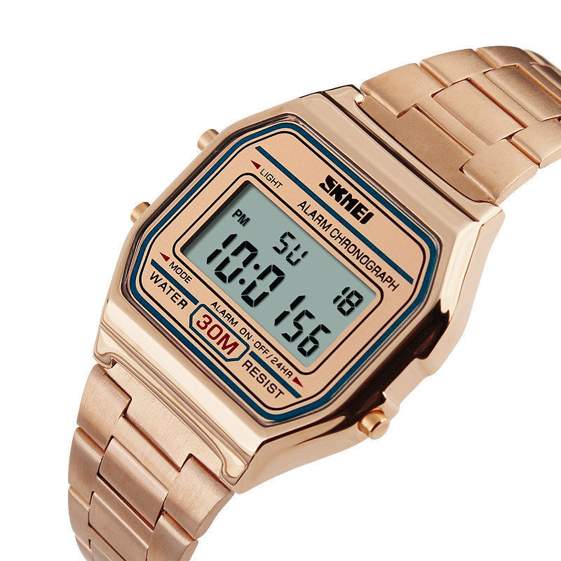 Luxury Retro Digital Sport Watch for Men — Stopwatch & Alarm