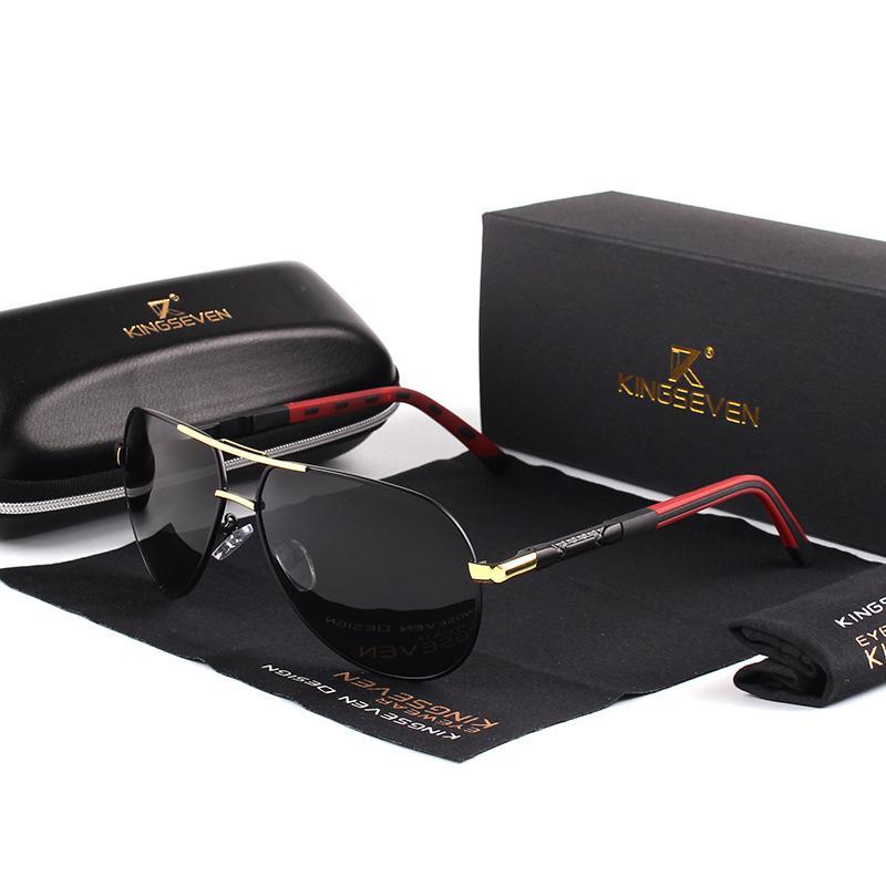 Retro Aviation Polarized Sunglasses for Men — UV400 Mirror Lens