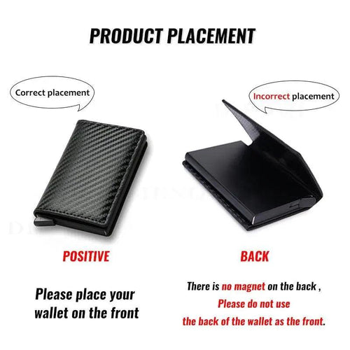 Carbon Fiber RFID Slim Card Holder Wallet for Men — Magnet Closure