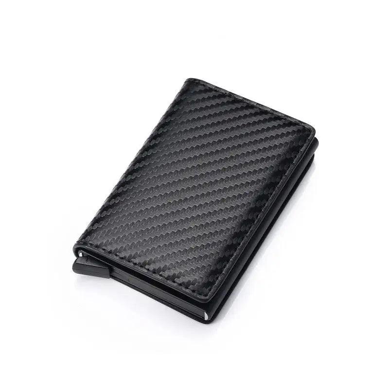 Carbon Fiber RFID Slim Card Holder Wallet for Men — Magnet Closure
