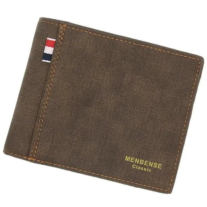 Vintage Leather Business Wallet for Men — 6 Card Pockets