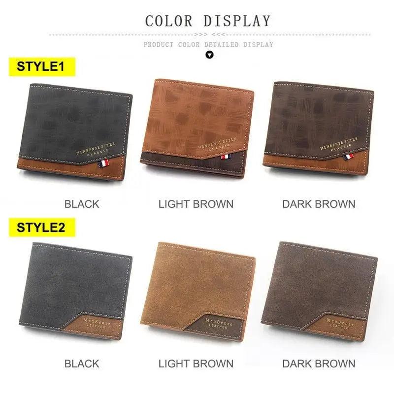 Vintage Leather Business Wallet for Men — 6 Card Pockets