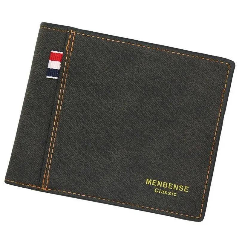 Vintage Leather Business Wallet for Men — 6 Card Pockets
