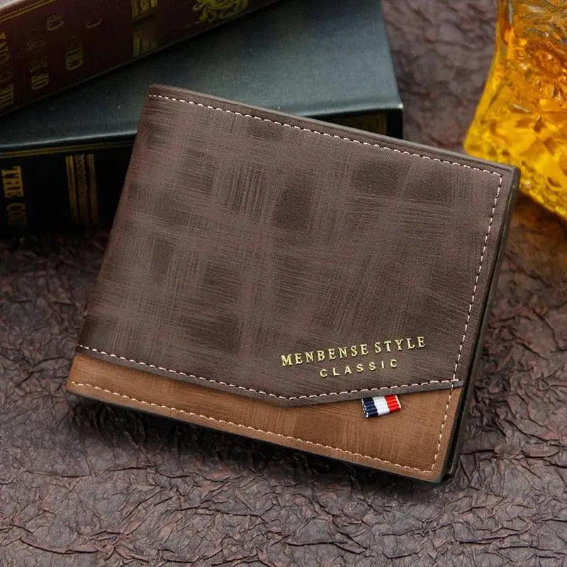 Vintage Leather Business Wallet for Men — 6 Card Pockets