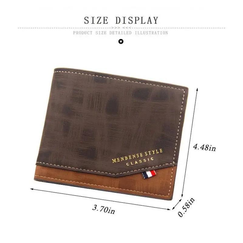 Vintage Leather Business Wallet for Men — 6 Card Pockets