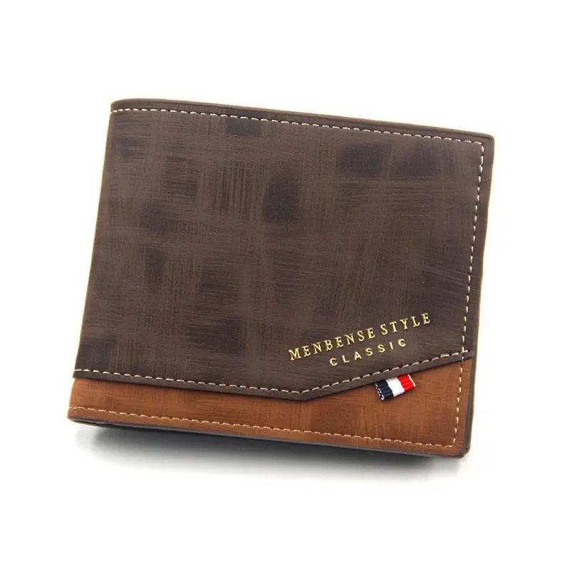 Vintage Leather Business Wallet for Men — 6 Card Pockets