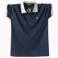 Vintage Embroidered Cotton Polo Shirt for Men — Slim Fit Short Sleeve