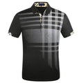 Slim Fit Plaid Cotton Polo Shirt for Men — Breathable Short Sleeve