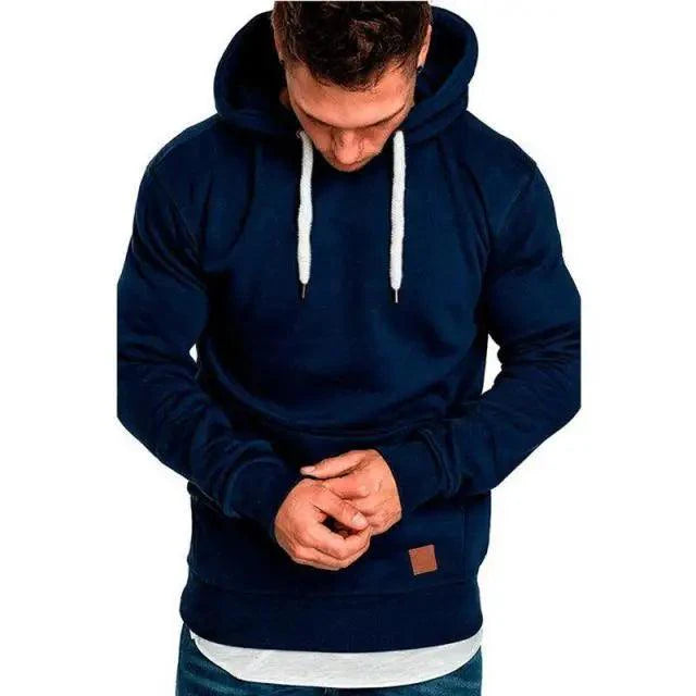 Modern Slim-Fit Hoodie for Men — Long Sleeve Casual Sweatshirt