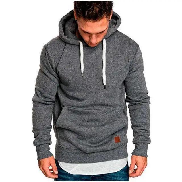 Modern Slim-Fit Hoodie for Men — Long Sleeve Casual Sweatshirt