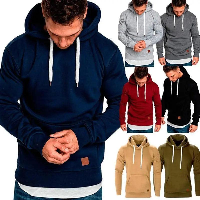 Modern Slim-Fit Hoodie for Men — Long Sleeve Casual Sweatshirt