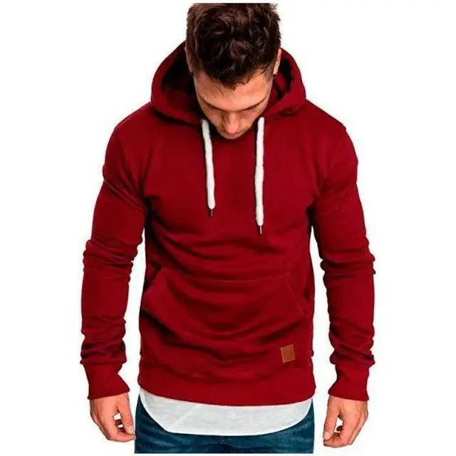 Modern Slim-Fit Hoodie for Men — Long Sleeve Casual Sweatshirt