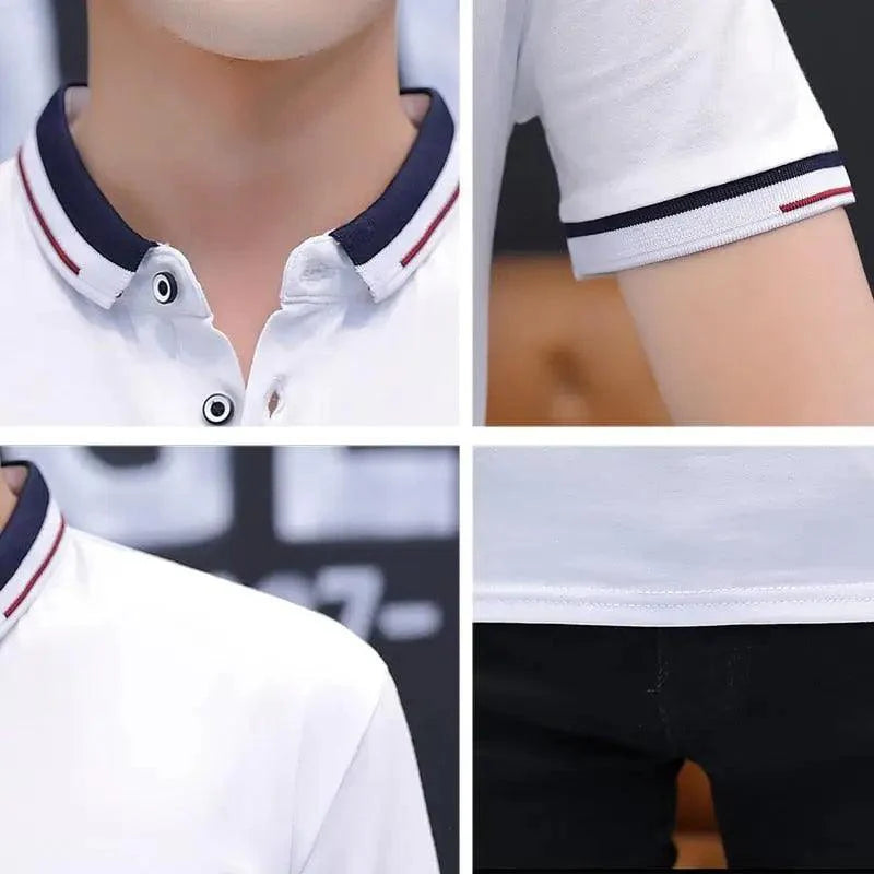 Slim Fit Cotton Pique Polo Shirt for Men — Short Sleeve Summer Essential