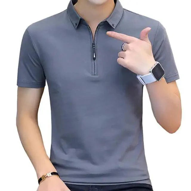 Slim Fit Cotton Pique Polo Shirt for Men — Short Sleeve Summer Essential