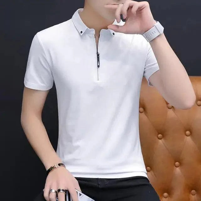 Slim Fit Cotton Pique Polo Shirt for Men — Short Sleeve Summer Essential