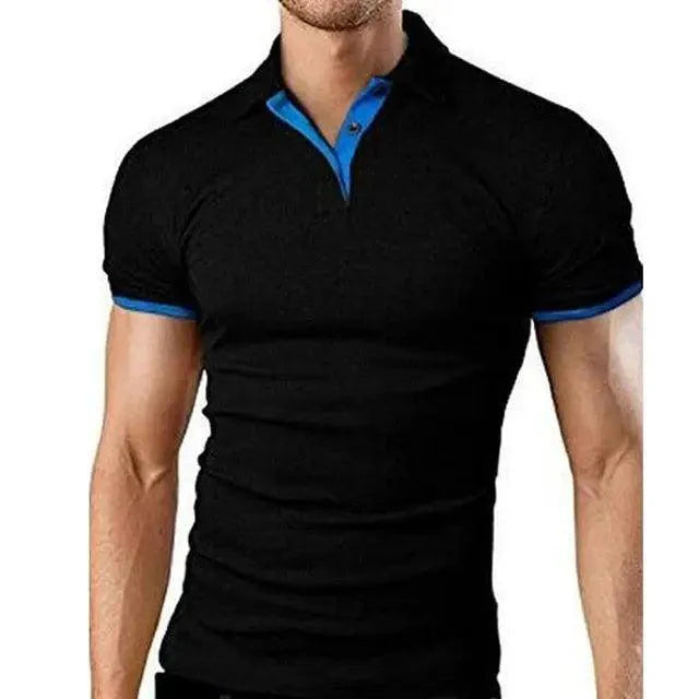 Luxury Business Polo Shirt for Men — Breathable Short Sleeve Summer Tee