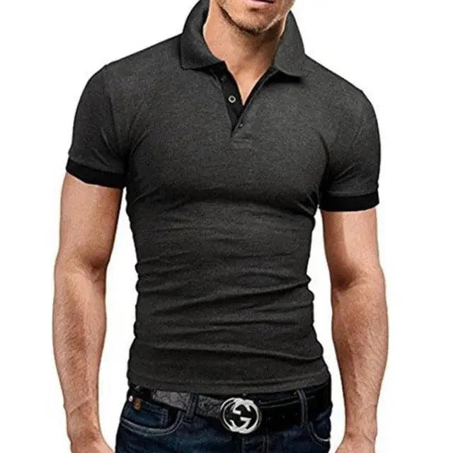 Luxury Business Polo Shirt for Men — Breathable Short Sleeve Summer Tee