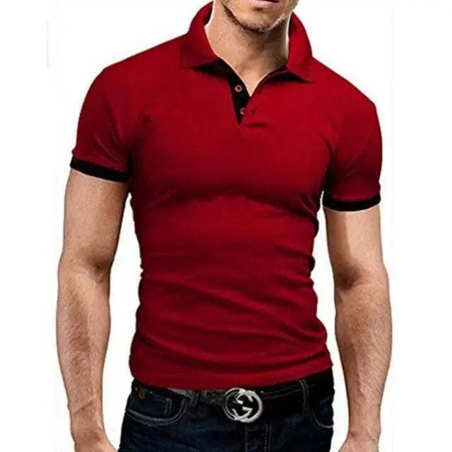 Luxury Business Polo Shirt for Men — Breathable Short Sleeve Summer Tee