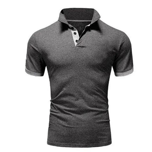 Luxury Business Polo Shirt for Men — Breathable Short Sleeve Summer Tee