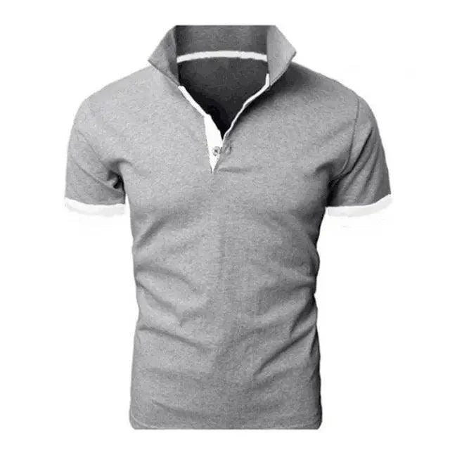 Luxury Business Polo Shirt for Men — Breathable Short Sleeve Summer Tee