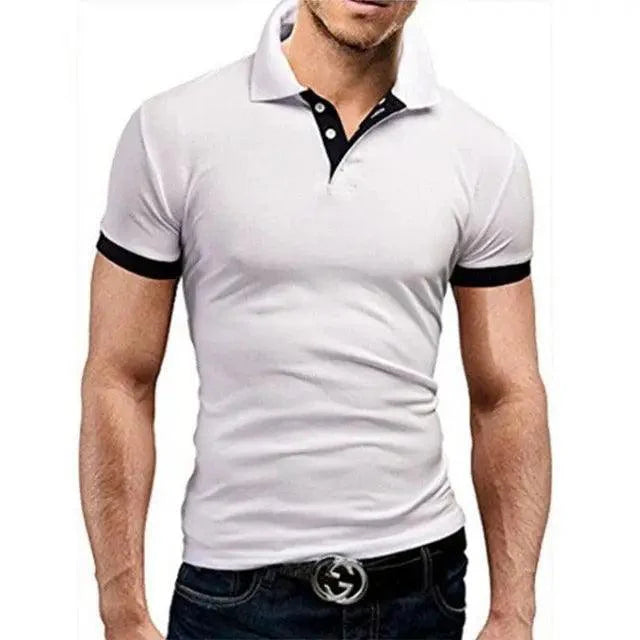 Luxury Business Polo Shirt for Men — Breathable Short Sleeve Summer Tee