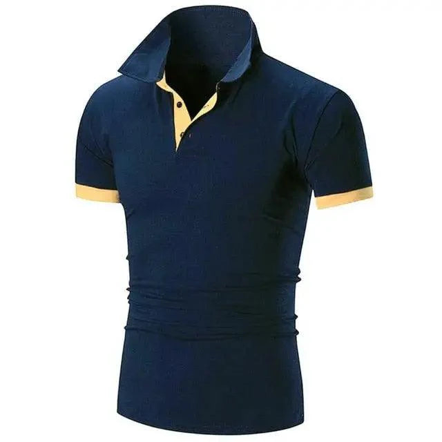 Luxury Business Polo Shirt for Men — Breathable Short Sleeve Summer Tee