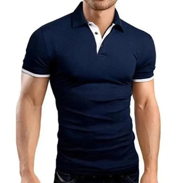 Luxury Business Polo Shirt for Men — Breathable Short Sleeve Summer Tee