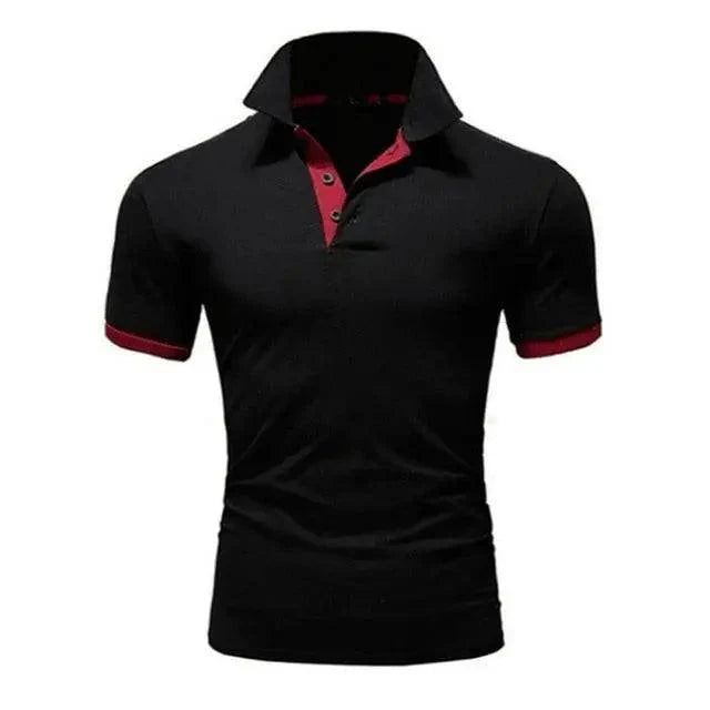 Luxury Business Polo Shirt for Men — Breathable Short Sleeve Summer Tee