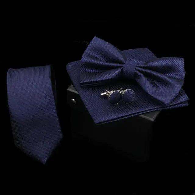 Men's Bow Tie Set — Bow Tie, Pocket Square & Cufflinks