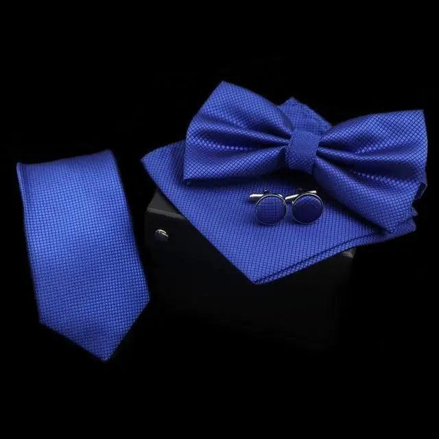 Men's Bow Tie Set — Bow Tie, Pocket Square & Cufflinks